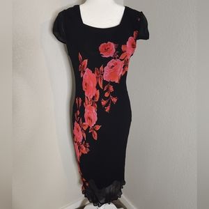 American Angel Y2K Asymmetrical Floral Midi Dress Size XL
